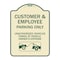 Signmission Parking Restriction Customer and Employee Parking Only Unauthorized Vehicles Towed at, TG-1824-23373 A-DES-TG-1824-23373 - alternate 1